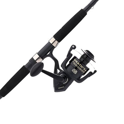 Penn Wrath II Spinning Reel and Fishing Rod Combo - size: 6000 Size Reel - 9' - Medium Heavy - 2pc