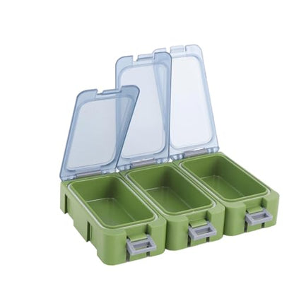 Alomejor Small Tackle Box, Luminous Fishing Tackle Organizer with Transparent Window and Safety Locks for Kayak Bank Fishing (PP Material) - color: Green