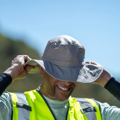 MISSION Cooling UPF Boonie Hat - Unisex Sun Hat for Hiking, Beach & Fishing - Sweat & Water Activated Technology - color: Bronze Green