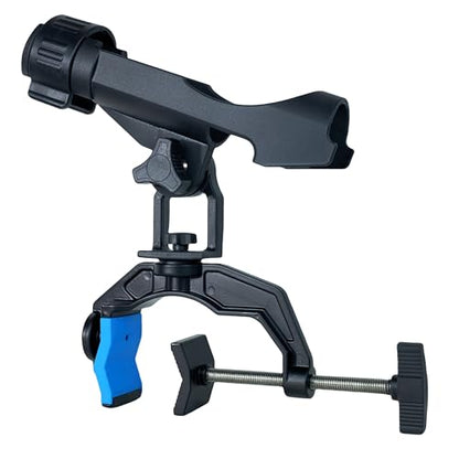 Fishing Rod Holders for Boat, Upgraded Fishing Rod Holder with Enlarge Clamp Innovative Dual-V Shaped Design Fit Round/Square Tube Boat Fishing, Fishing Gifts for Men - color: Large Clamp Holder-1 Pack