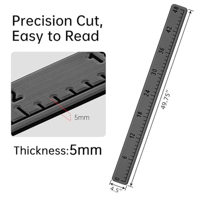HZshark EVA Foam Fish Measuring Board, Fish Ruler with 3M Self-Adhesive Backing,48" Fishing Tape Measure for Boats Sailboats Yachts Kayaks - color: Dark Grey, size: 4.5"*48"
