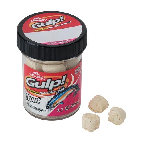 Berkley Gulp! Trout Nuggets Dough Bait, Scented and Flavored Soft Bait for Freshwater Fishing, Designed to Attract Trout, High Visibility - color: Marshmallow Cluster