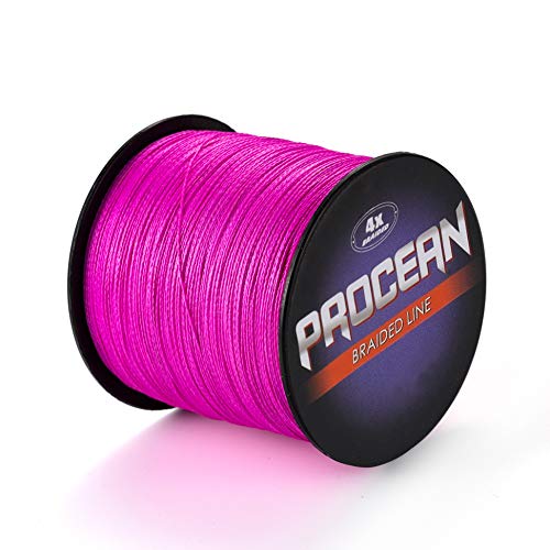 100% PE 4 & 8 Strands Braided Fishing Line, 6-300 LB Sensitive Braided Lines, Super Performance and Cost-Effective - color: Pink, size: 6LB(2.7Kg)0.10mm-328Yds