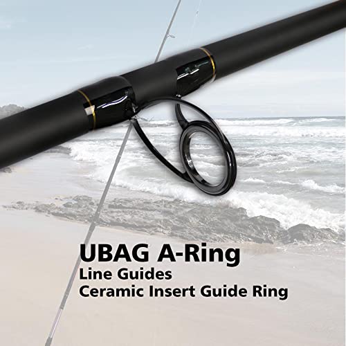 Fiblink Surf Fishing Rod 2 Piece/3 Piece Portable Travel Spinning Rod Saltwater Surf Rod (9'/10'/10'6"/12') - style: Spin-9'-2pc
