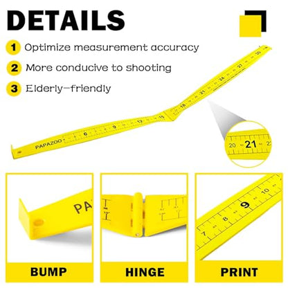 Fish Measuring Board - 32in Folding Fishing Ruler Lightweight Bump Board - Easy to Read and Portable Crab & Fish Measure Device, Fish Ruler for Boat, Kayak, Yellow - size: 32" Imperial Scale