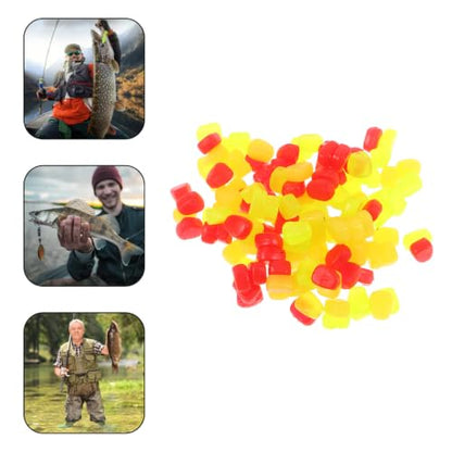 LABRIMP 150pcs Soft Silicone Artificial Corn Fishing Lures for Carp and Trout, Floating Simulation Bait with Reusable Design for Freshwater Fishing