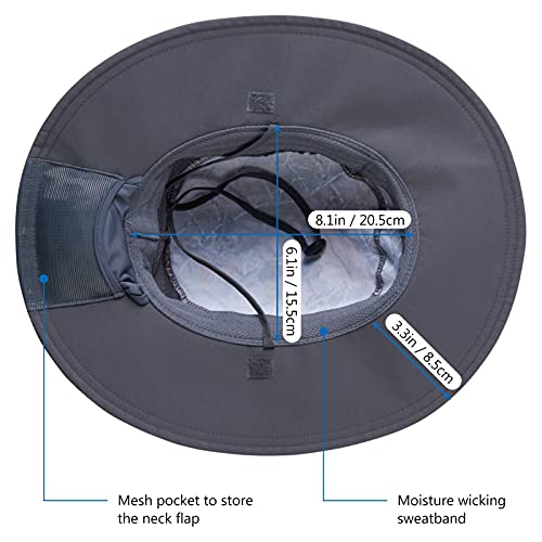 BASSDASH UPF 50+ Sun Fishing Hat Water Resistant with Detachable Neck Flap - color: Autumn Forest