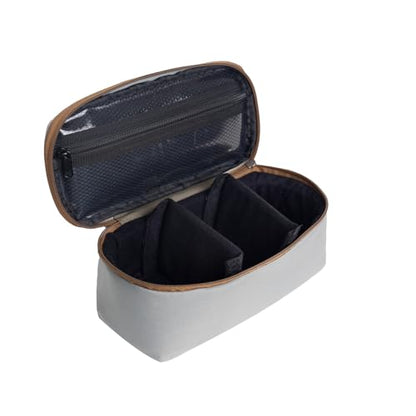Raprance Fly Fishing Reel Case - Padded Tackle Organizer Bag with 2 Dividers, Water-Resistant Protective Gear Storage for Fishing Accessories