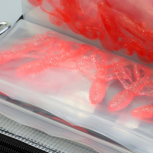 Fishing Leader Tackle Wallet Bag With Carabiner Baits Binder Carrying Soft Lures Storage Bag Baits Carriers Tackle Holder