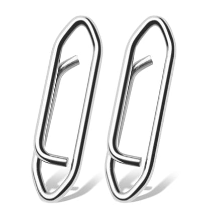 AMYSPORTS High Strength Fishing Snap Saltwater Stainless Connector Snaps Swivels Tackle Steel Power Fishing Clip Lure Quick Change White Nickel - size: Size2 (66lb) 50 pcs