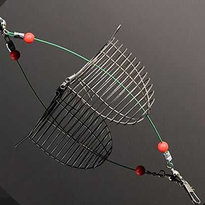 5PCS Fishing Bait Trap Cage Feeder Basket Lures Bait Fishing Accessories