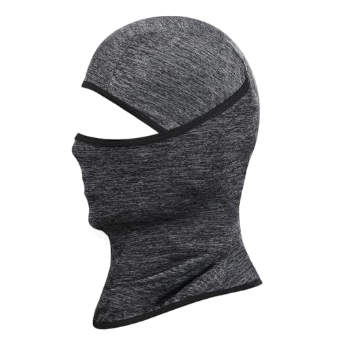 Achiou Ski Mask Balaclava Shiesty, Cooling Ice Silk Motorcycle Face Cover | Ski Mask for Men/Women,Breathable Face Mask,Thin Summer Balaclava,Versatile Use for Skiing Moto,UV Protection,Helmet Friendly - color: Hemp Gray