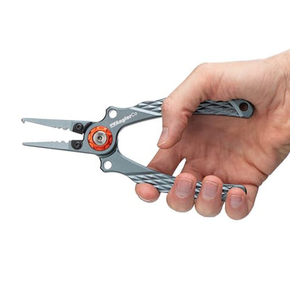 Core Series Fisherman’s Pliers – Professional Aluminum Fishing Pliers with Stainless Steel Line Cutters, Diamond-Textured Grip & Split Ring Tool for Saltwater or Freshwater