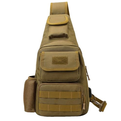 Waterproof Fly Fishing Sling Pack, Waterproof Fishing Tackle Bag Backpack Oxford Cloth Chest Shoulder (khaki) - color: Khaki