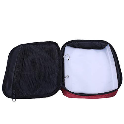 Kylebooker Soft Plastic Bait Storage Binders Organizer Saltwater Fishing Lure Leader Wallet Tackle Binder Bag - color: Red