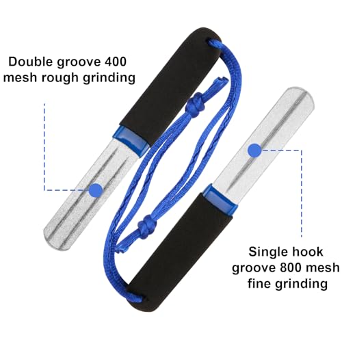 Hook File Sharpener Fishing 2PCS Precision V-Groove Dart Sharpener | Compact, slim design for optimal steeltip dart maintenance, rapid sharpening tool for reduced bounce outs