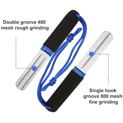 Hook File Sharpener Fishing 2PCS Precision V-Groove Dart Sharpener | Compact, slim design for optimal steeltip dart maintenance, rapid sharpening tool for reduced bounce outs