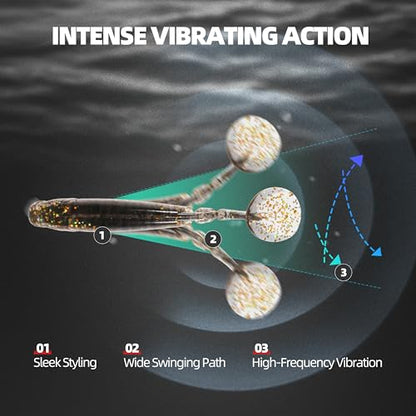 30pcs Soft Plastic Swimbaits with Paddle Tail, T-Tail Fishing Lures for Vertical Jigging and Casting, Freshwater Swimbaits for Bass, Trout, Walleye & Crappie - color: Segmented, 2.5''