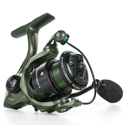 KastKing Spartacus II Spinning Reel – Sealed Carbon Fiber 22LBs Max Drag – 7+1 Stainless BB for Saltwater&Freshwater – 5.2:1 Gear Ratio – Size 500&1000 Perfect for Ice Fishing - size: 1000
