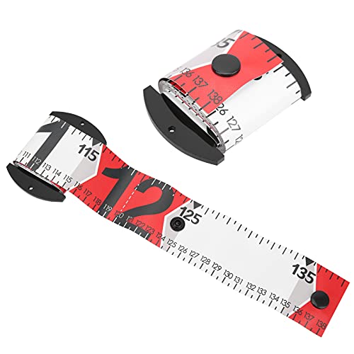 Fish Measuring Ruler, 138cm x 5cm Foldable Fish Measuring Tape with Accurate Calibration, Easy to Clean PVC Material, for Fishing Measurement Tool (Red) - color: Red