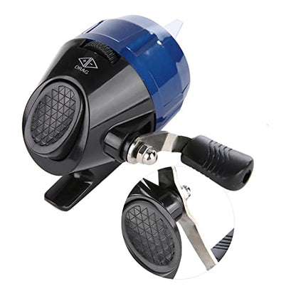 plplaaoo Portable Spincast Fishing Reel Slingshot Outdoor Shooting Harpoon Dart Reel Lightweight Durable Metal Rocker Arm Easy Operate for Fishing Lovers Beginners Red Black Blue Green - color: Blue