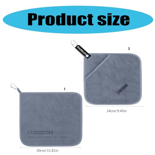 Towel with Clip Fishing Accessory Microfiber Towels Soft Drying Baits Towel for Outdoor Fishing - color: Single Layer