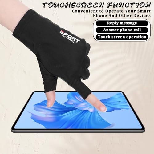 Fingerless UV Protection Gloves, Anti-Slip Half Finger Driving-Gloves, Women & Men's Fingerless Gloves for Sailing, Kayak, Fishing & Paddling with Sun Protection