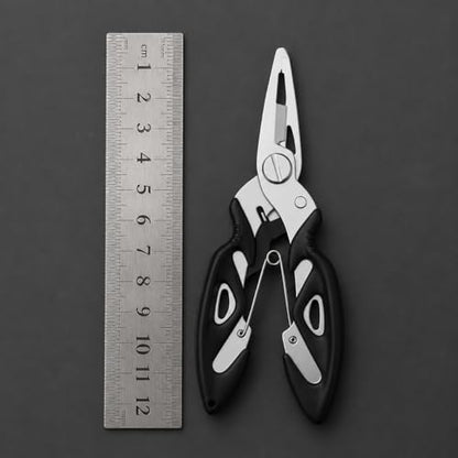 predolo Foldable Fishing Scissors, Stainless Steel Braided Line Cutter, Anti Rust Fishing Line Scissors for Tackle Box, Pocket Portable, Black multi-functional Lure Pl - style: Black multi-functional Lure Pl