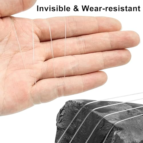 Clear Fishing Wire, Monofilament Fishing Line, Clear String for Hanging, Invisible Strong Wire Nylon Thread for Hanging Balloon Garland Picture Decorations - size: 0.55mm/525ft/34lb