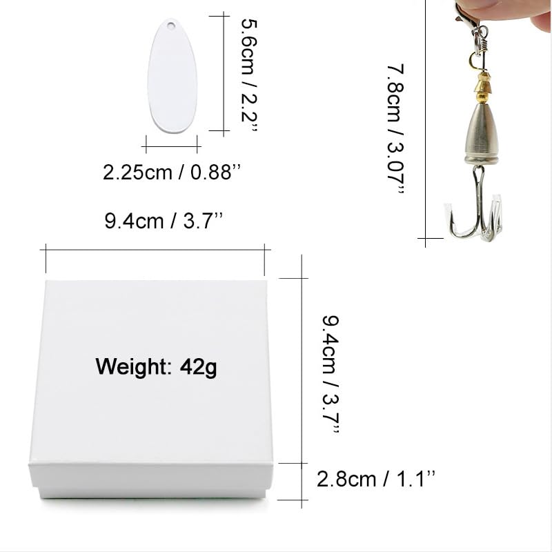 Sublimation Aluminum Alloy Fishing Lure Blanks 56x26mm for Custom Printing | Unpainted hard baits, DIY blank bodies for bass, trout and salmon customization