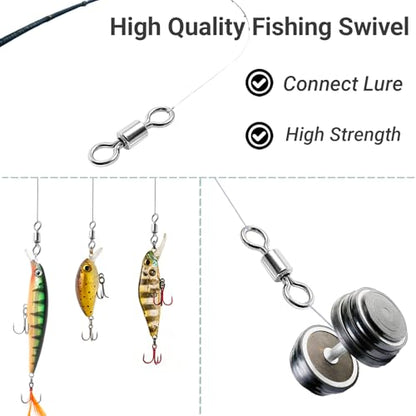 Atibin Stainless Steel Barrel Swivel Snap Saltwater Swivels Fishing High Strength Lure Fishing Swivel Heavy Duty SUS304 - size: #4/0 (481lb) 25pcs