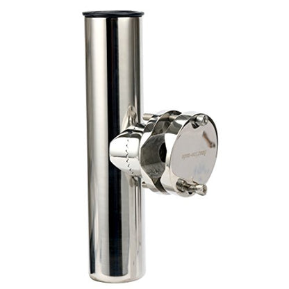 Amarine-made Stainless Rail Mount Clamp on Fishing Rod Holder for Rails Fishing Pole Holders 1-1/4" to 2" (1 Pcs)