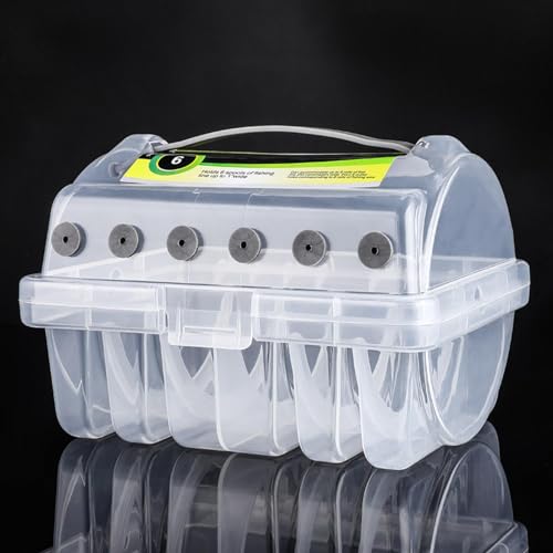 Fishing Line Storage Case Line Spool Box with Holes Durable Easy to Use Fishing Line Case Visibility for Camping Hiking
