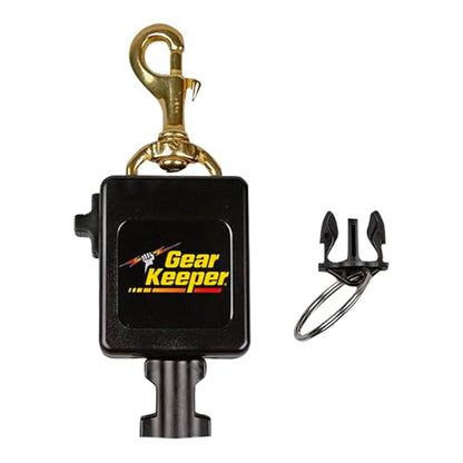 Gear Keeper Scuba Retractable Lanyard for Dive Console & Depth Gauge - Keeps Scuba Gear Secure & Accessible - Made in USA - size: Waist Mount (Locking), style: Brass Bolt Clip
