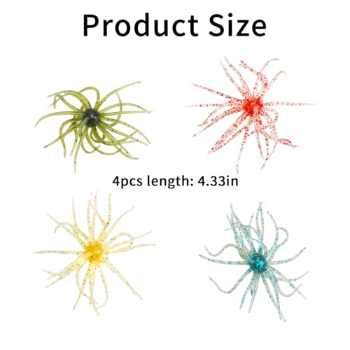 4PCS Soft Plastic Fishing Lures - size: Large