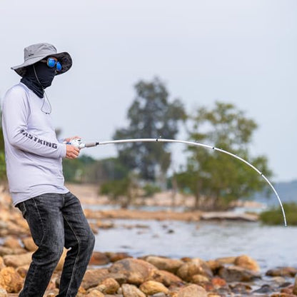 KastKing Centron Lite Travel Fishing Rods, Portable 4/5 Piece Spinning & Casting Rods, Extra Twin-Tip, IM6 Graphite Blanks, Stainless Steel Guides W/Ceramic Rings, Split or Full Rear EVA Handle - size: 7'6"- MH- MF(5 Pcs+ Extra Tip), style: Casting