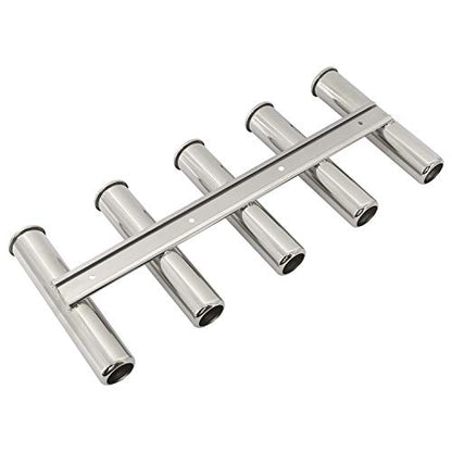 NovelBee 5 Tubes 316 Stainless Steel Fishing Rod Holder for Boats Yacht