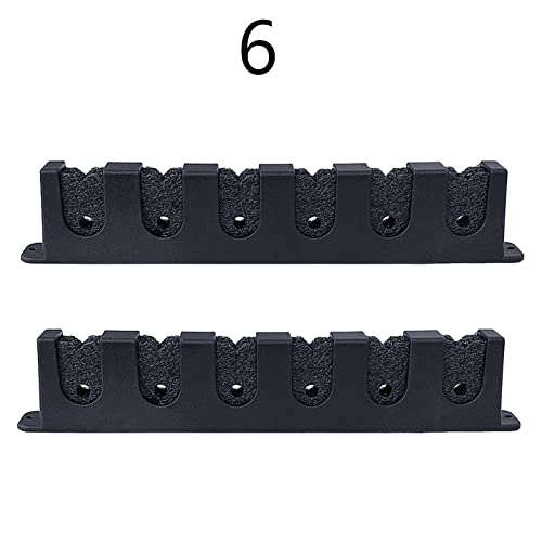 Horizontal 3/4/6 Rod Storage Rack Fishing Pole Holder Wall Mount Stand Foam Inserts with Screw for Garage Carp Accessory, Black - size: 3 holes