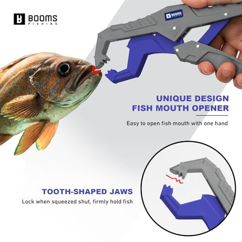 Booms Fishing Tool Kit Saltwater: 8pcs Fishing Gear and Equiment - 7” Fillet Knife, Needle Nose Pliers, Fish Gripper, Scissors, Retractor, Rod Strap, Hook Keeper, Lanyard - Fishing Gift for Men, XT02