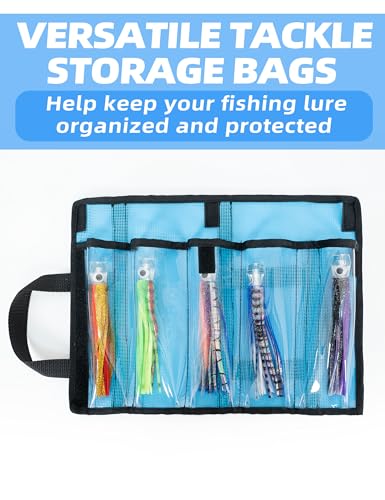 BLUEWING 5 Pockets Tackle Storage Bag for 6in Trolling Lure - style: Model B - 5 Pack 6in Lure
