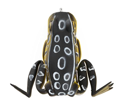 Lunkerhunt Frog Fishing Lure for Bass Fishing | Popping Frog Lure 1/4 oz | Topwater Fishing Bait with Weedless Hooks, Hollow Body, Trout Pike Lures - color: Croaker, size: 1.75 inch