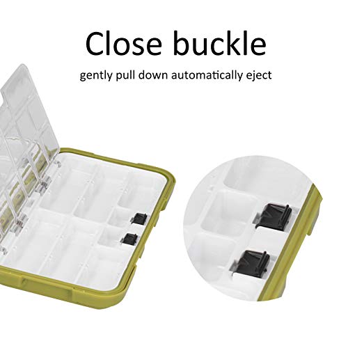 RiToEasysports Fishing Lures Box, Sealed Tackle Storage with Rubber Sealed Strip and Stainless Steel Hinge, for Fishing Accessories Holder