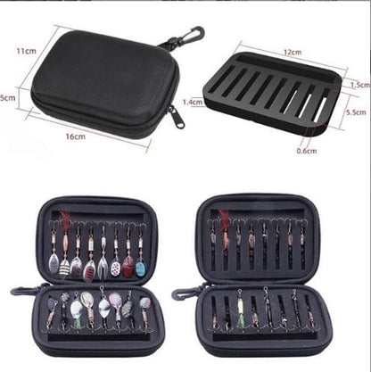 Waterproof Fishing Lure Storage Binder Bag, EVA Bait Organizer Case, Portable Leader Wallet Tackle Binder for Spinner Baits & Fishing Gear