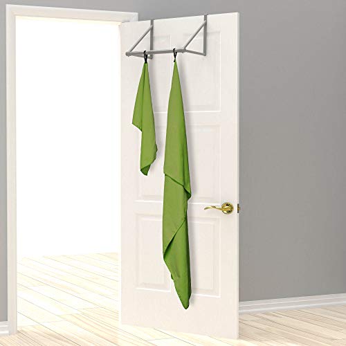 EPAuto 2-Pack Microfiber Quick Dry Travel Towel Set, Green | Lightweight, Super Absorbent, Compact, 60"x30" & 24"x15", for Gym/Camping/Beach/Yoga/Backpacking - color: Green