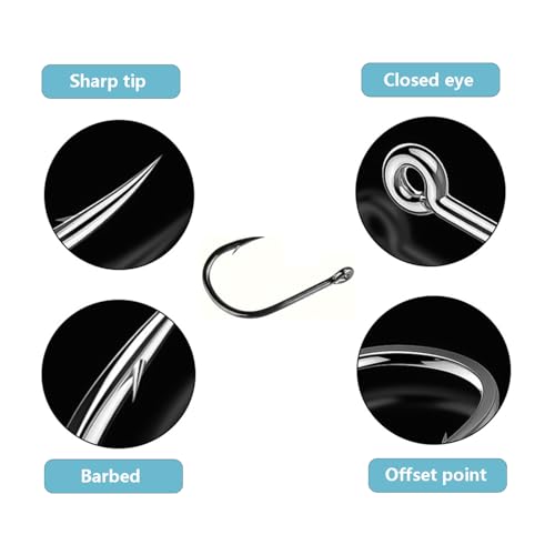 Dyxssm Small Fishing Hooks for Freshwater, 1000pcs 600pcs 400pcs Trout Fish Hook Set, 10 Sizes #2-#20 - color: Black, style: 400pcs (#2-#20)