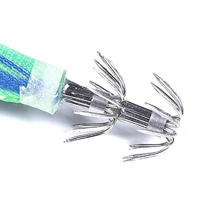 Squid Lures,Jigs Fishing Lures,Slowing Sinking Baits with Hooks- Freshwater and Saltwater Minnow Jerkbait Crankbait(Pack of 10pcs)