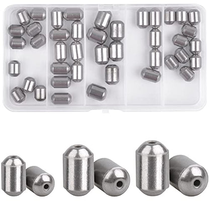 Fishing Weights Egg Sinkers Kit,42pcs Lead Free Fishing Weights Slip Sinkers for Fishing Lines Steel Barrel Weights for Freshwater Saltwater Bass Trout Walleye Fishing