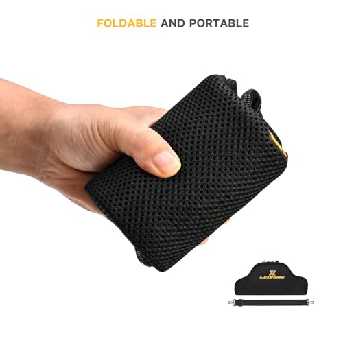 LEOFISHING Fishing Rod and Reel Combos Bag Portable Foldable Fishing Pole Case 45cm/17.7" for Short Telespoic Fishing Pole Store Up to 1-2 Fishing Rod with Reel Breathable Mesh Material