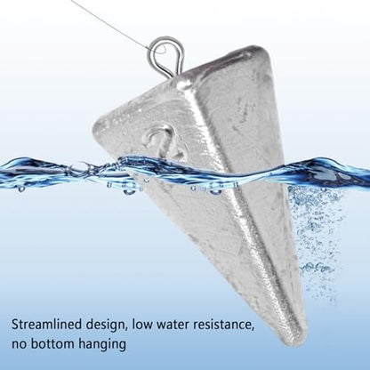 Pyramid Sinkers Assorted Weights 2oz 3oz 4oz, Lead Surf Fishing Sinkers for Saltwater Beach Bottom Fishing (5-8 Pack) - size: 2oz-8pcs