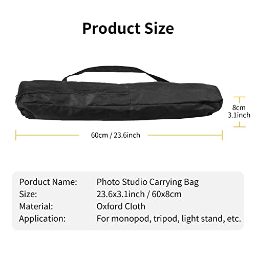 Meking 23.6in Carrying Case Bag with Strap for Light Stand Tripod Monopod Photography Photo Studio - size: 23.6in